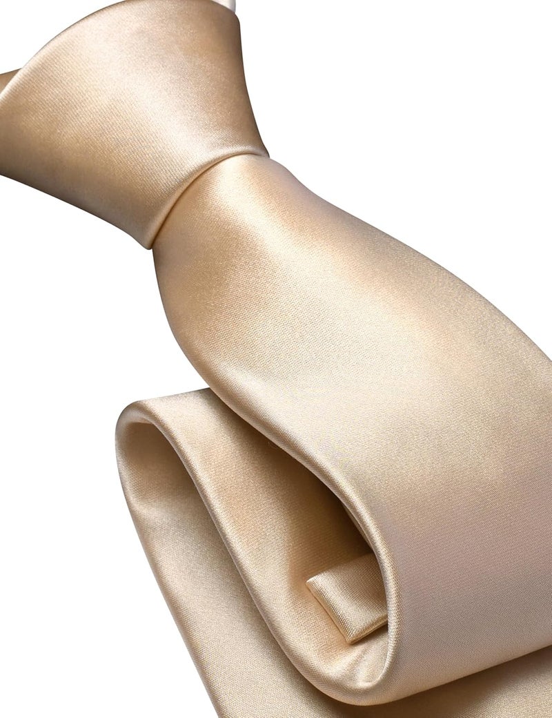 Branduce 3.15"（8cm） Mens Solid Satin Tie Pre-tied Adjustable Zipper Necktie for Business and Wedding - Image 2
